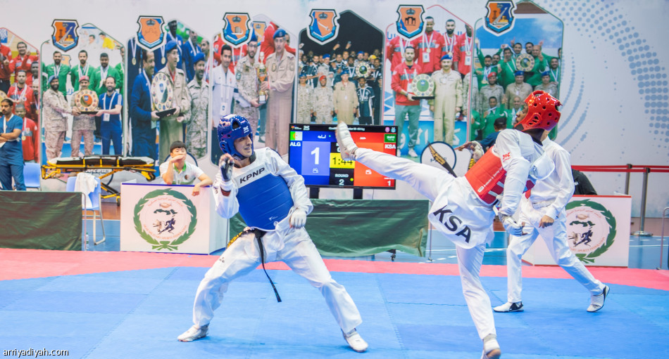 الأخضر العسكري للتايكوندو يحصد ذهب العرب