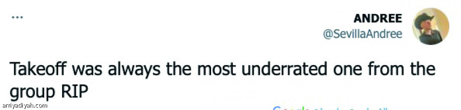 «takeoff»..
صدمة عالمية