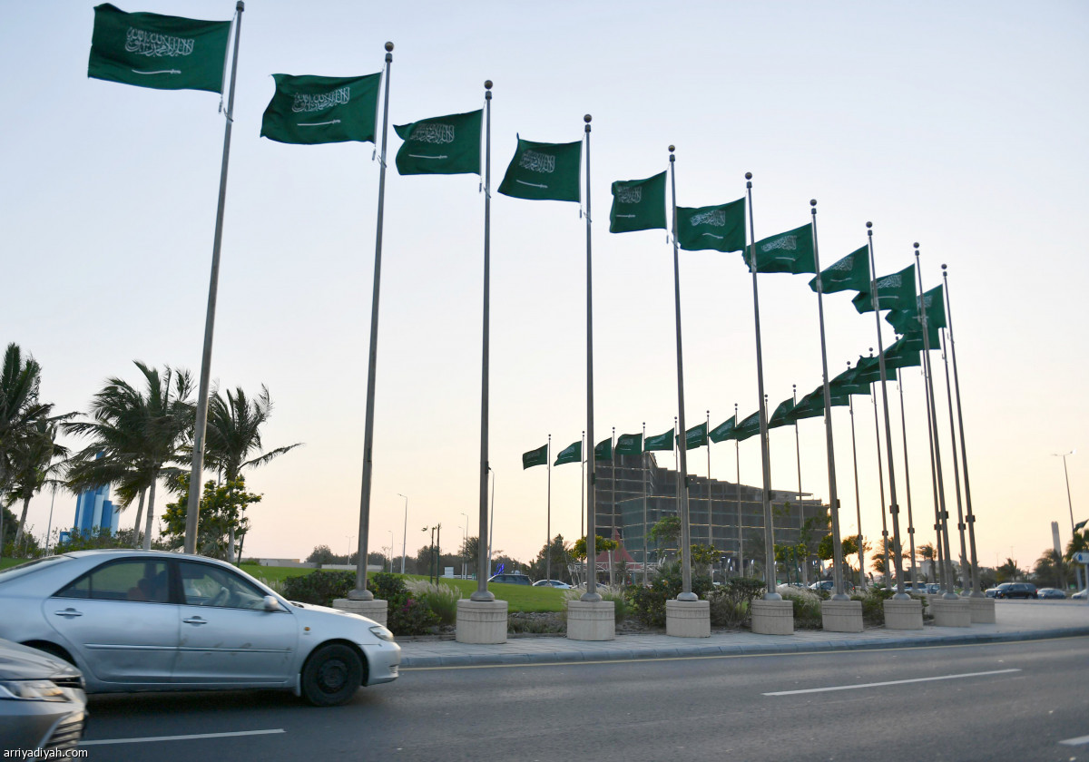 جدة تتوشح الأخضر السعودي